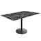 Holland Bar Stool Co 30 Tall OD214 Black Table Base w22 Diameter foot and 32x48 Black Marble Top, IndoorOutdoor OD214-2230BWODS3248BM - alternate 1
